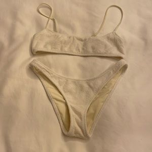 Triangl terry cloth white swimsuit